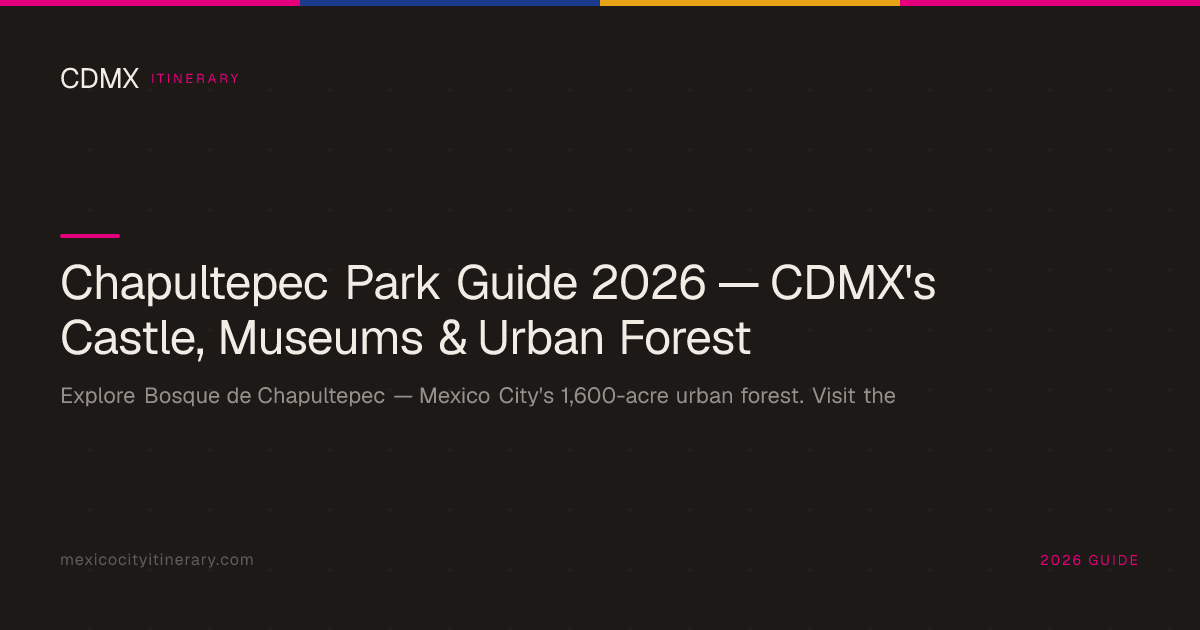 Chapultepec Park Guide 2026 — CDMX's Castle, Museums & Urban Forest